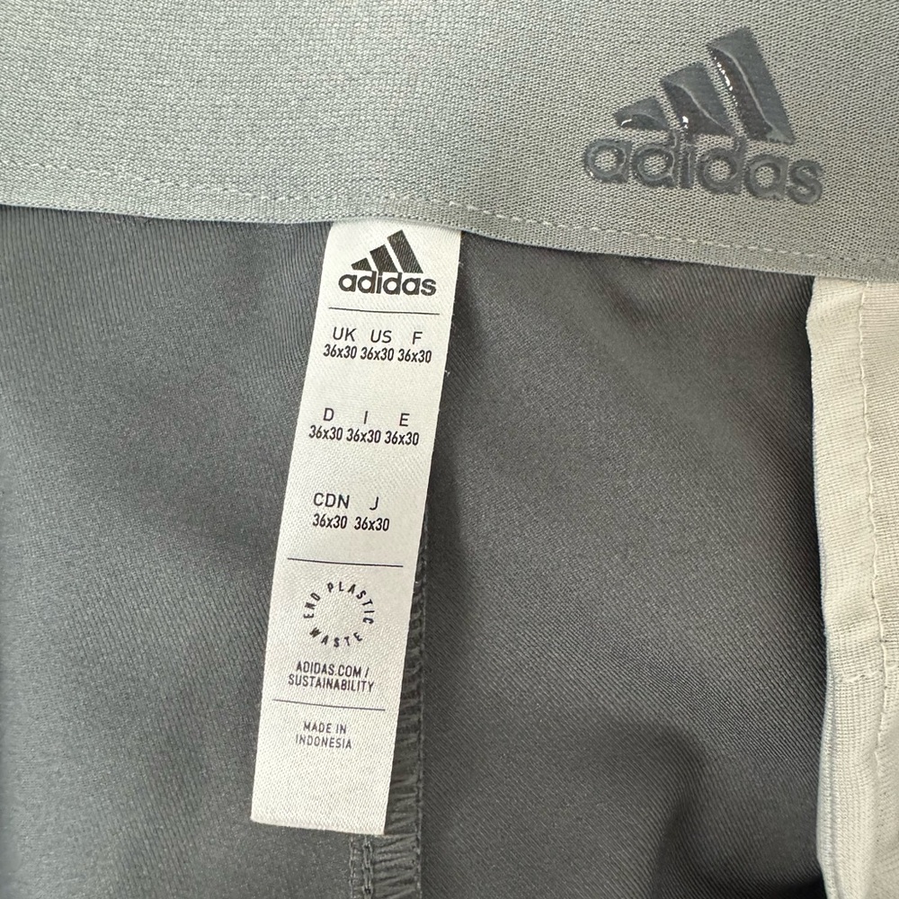 Adidas Pants Ultimate 365 Solid Gray Flat Front G… - image 8